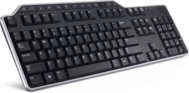 Dell KB522 Multimedia-USB-Tastatur QWERTY US, schwarzer Kunststoff, Lautstärketasten