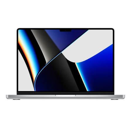 Apple MacBookPro18,2 16" 64 GB 512 GB SSD APPLE M1 MAX 3.2 GHz MacOs SILBER ENGLISCH GB (Akzeptabel)