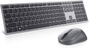 Dell Premier kabellose Tastatur und Maus für mehrere Geräte – KM7321WGY-BEL, Belgisch – AZERTY