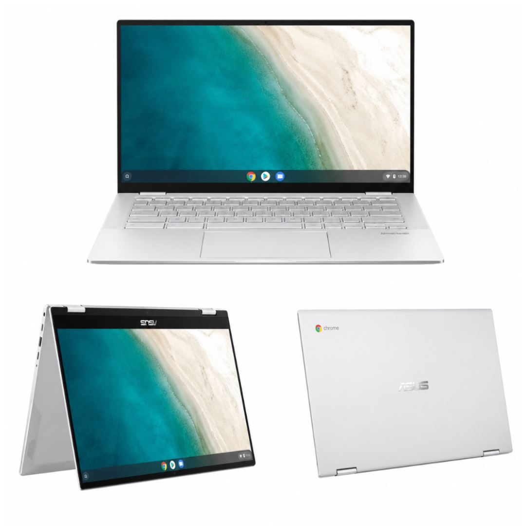 ASUS CHROMEBOOK FLIP C434 14" 8 GB 128 GB MMC I7-8500Y 1,50 GHz CHROME OS SILBER ENGLISCH GB (Sehr Gut)